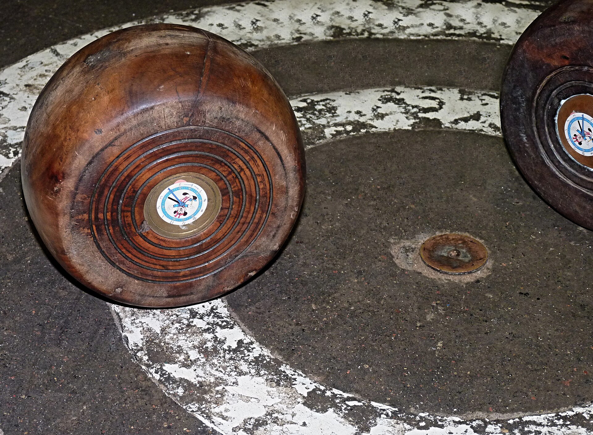 A large turned wooden bowl